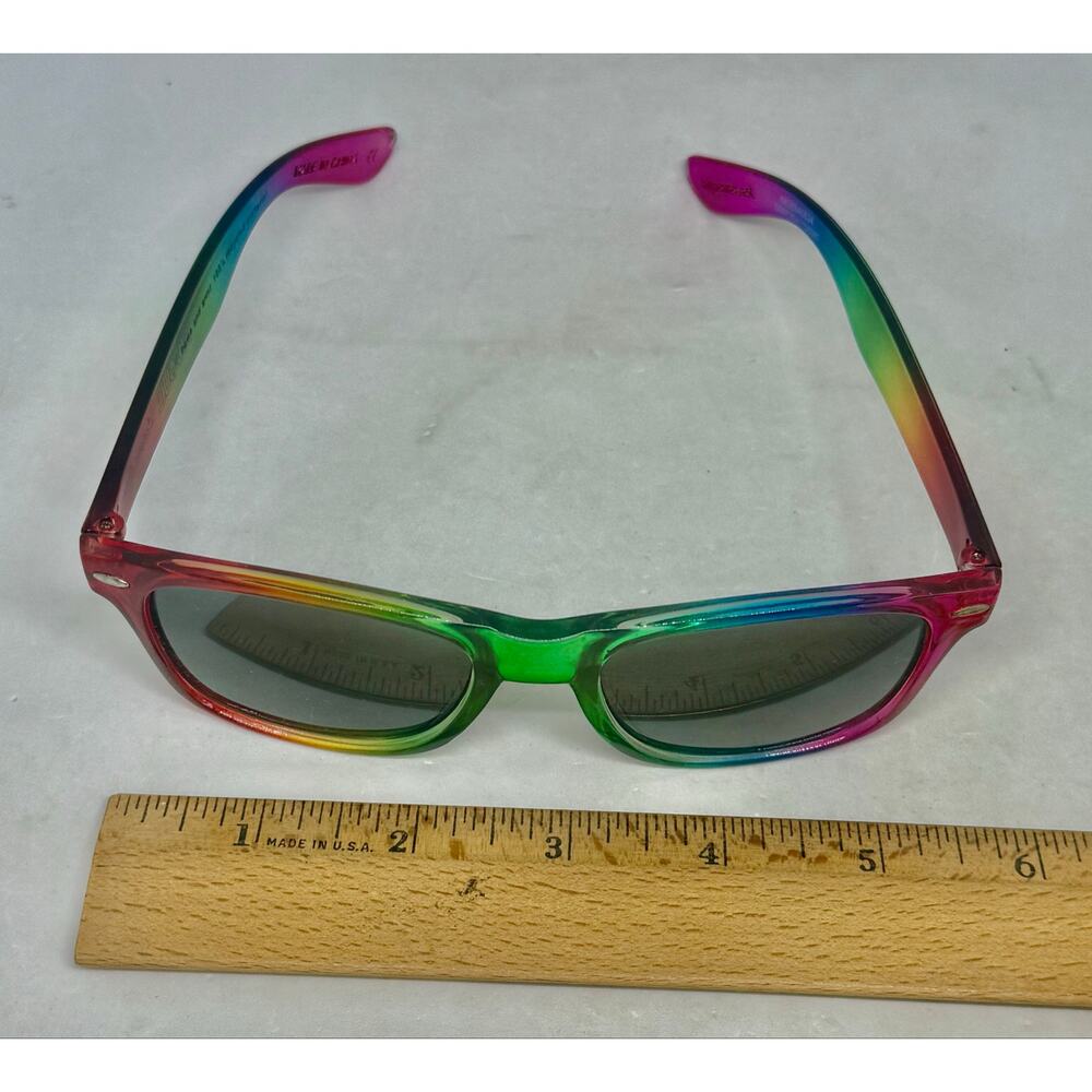 Rogue LGBTQ PRIDE Sunglasses Rainbow Frames Six Colors Lenses Recycled Plastic - Picture 12 of 15